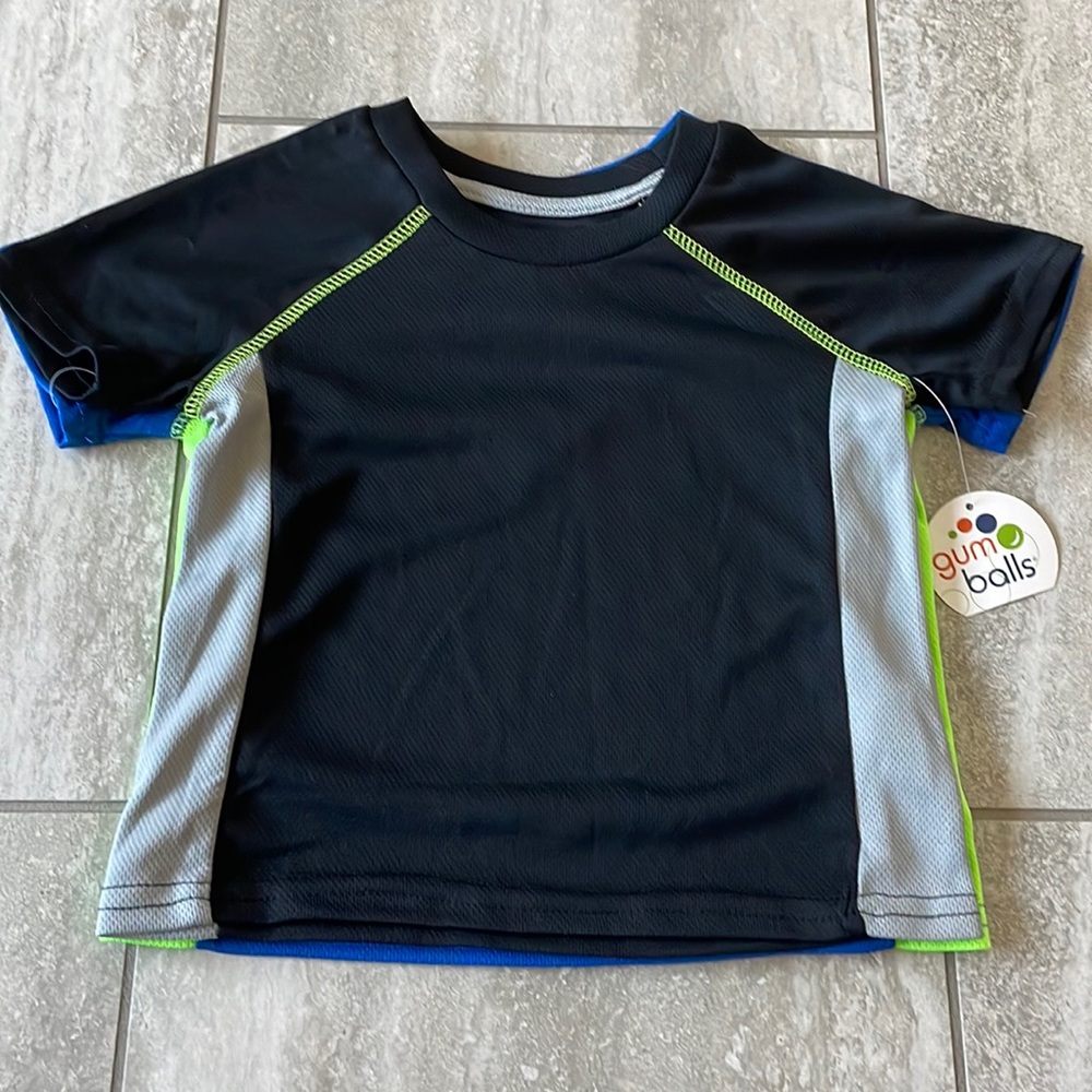 Gumballs 2 pc short sleeves blue and black size 24 months
